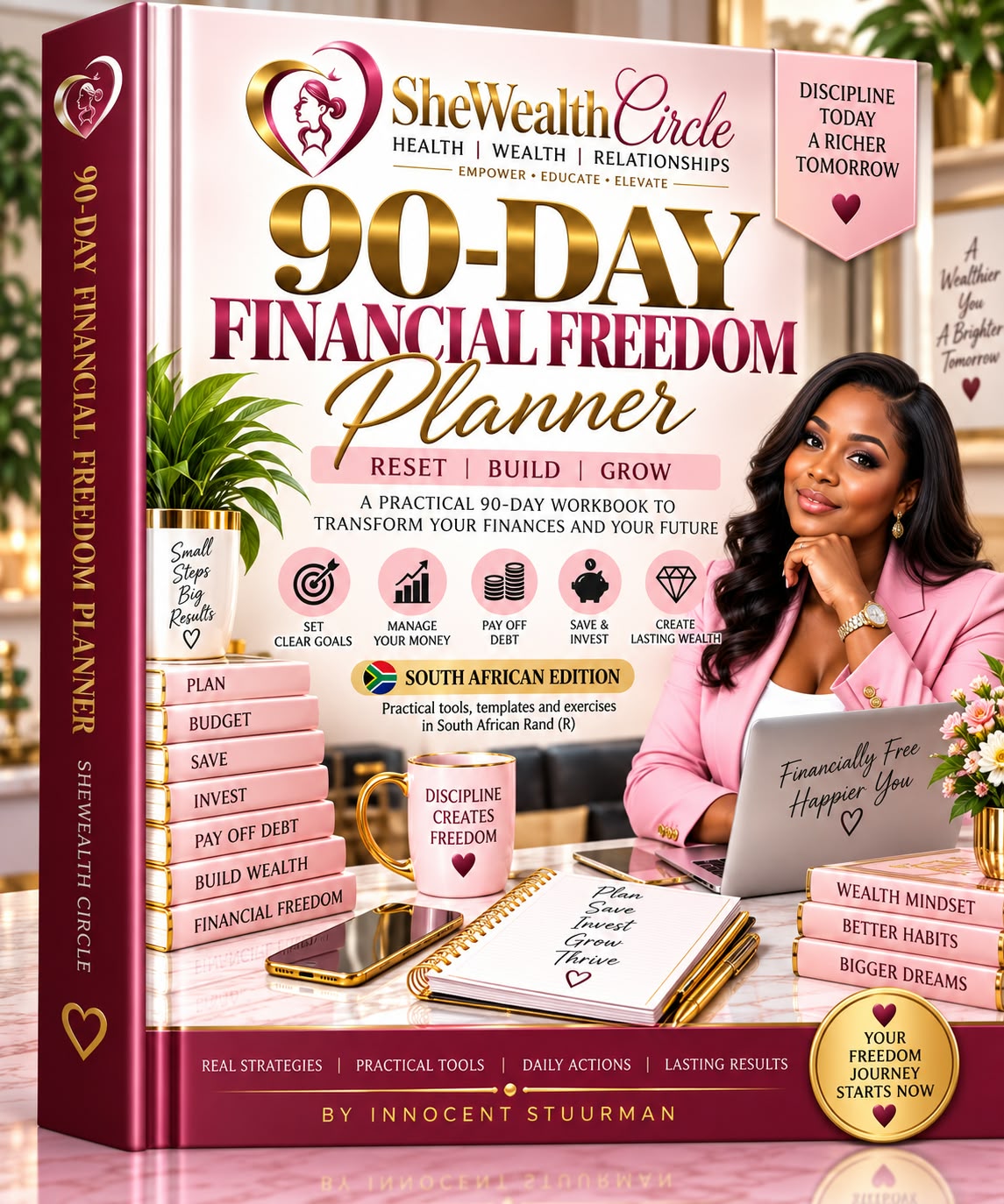 SheWealth Circle 90-Day Financial Freedom Planner – South African Edition
