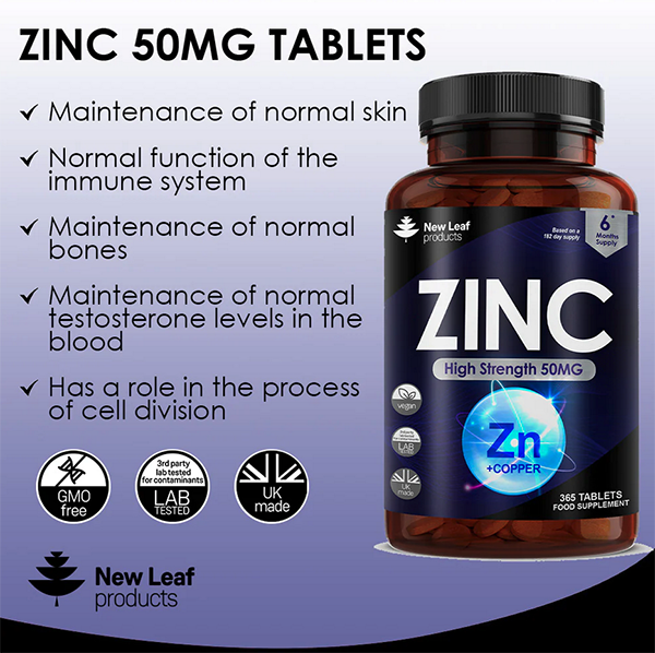 New Leaf High Strength Zinc 6 Month Supply