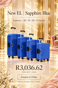 New EL Sapphire Blue 4-piece Luggage Set | 20, 24, 28 & 32 Inches