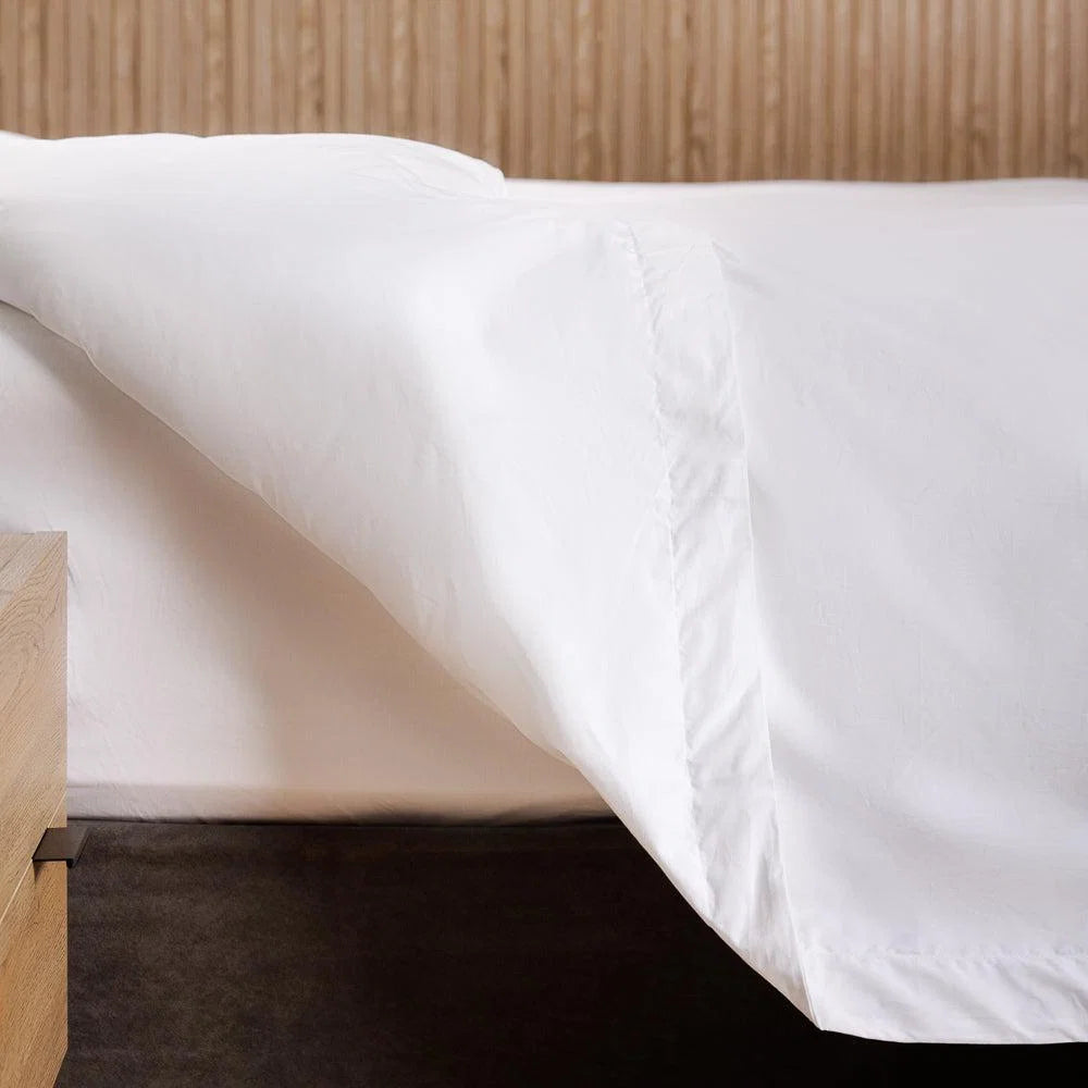 Whisper Soft 500 Thread Count Oxford Egyptian Cotton Sateen Duvet Cover Set White