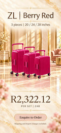 ZL Berry Red 3-piece Luggage Set | 20, 24 & 28 Inches